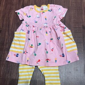 Hanna Andersson Pink and Yellow Kids Matching Set